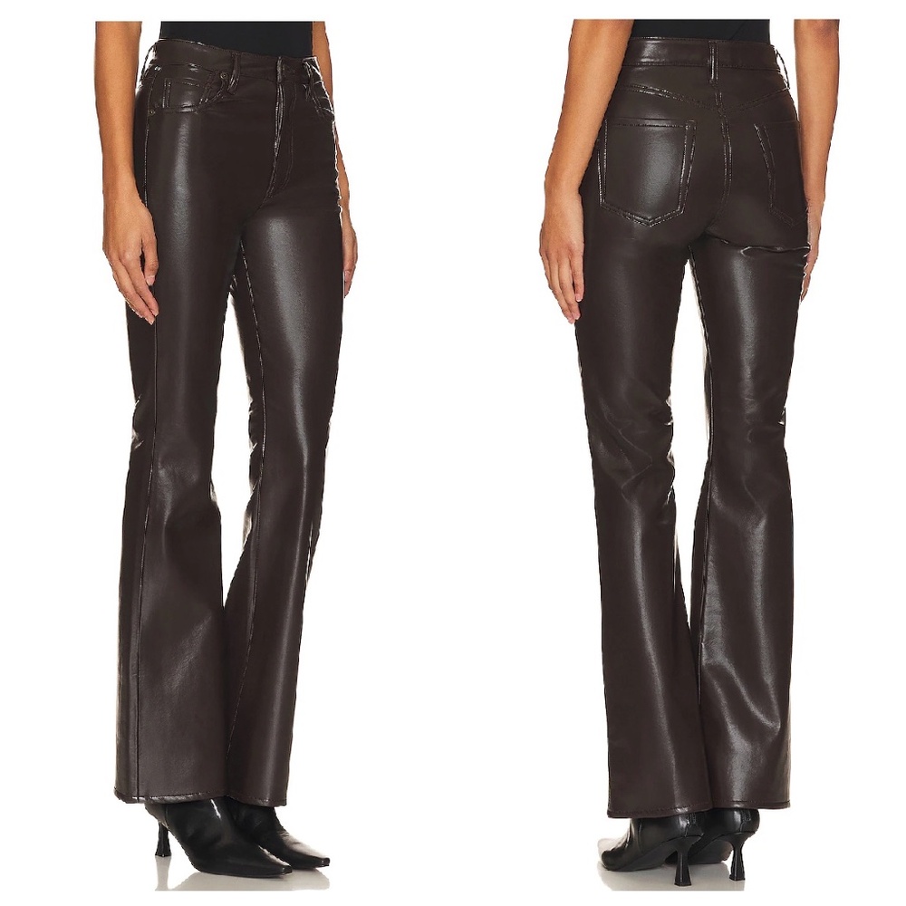 NWT Brown Citizens of Humanity Leather Bootcut Lilah Pants Sz 28